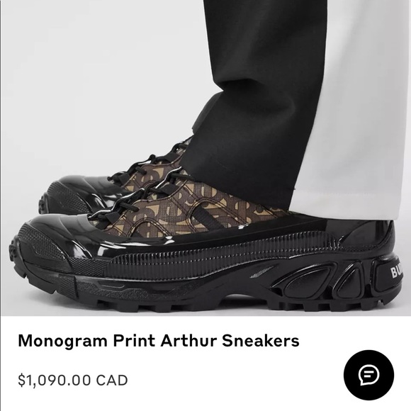 Burberry Monogram print arthur sneakers - Picture 3 of 15